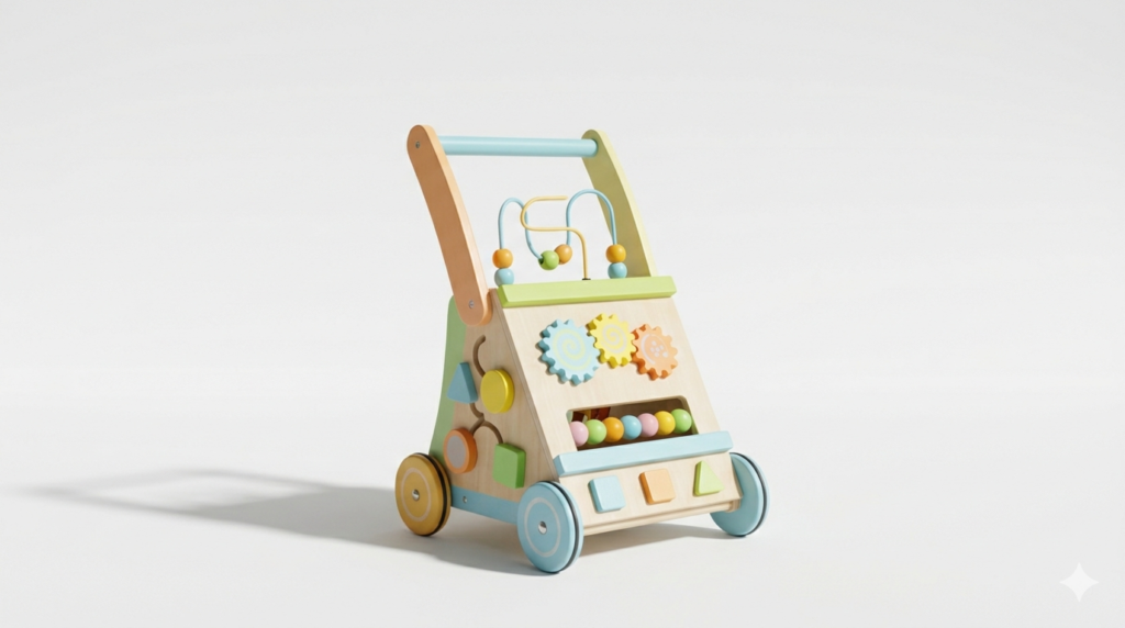 Modern baby learning walker toy with colorful design and stable structure